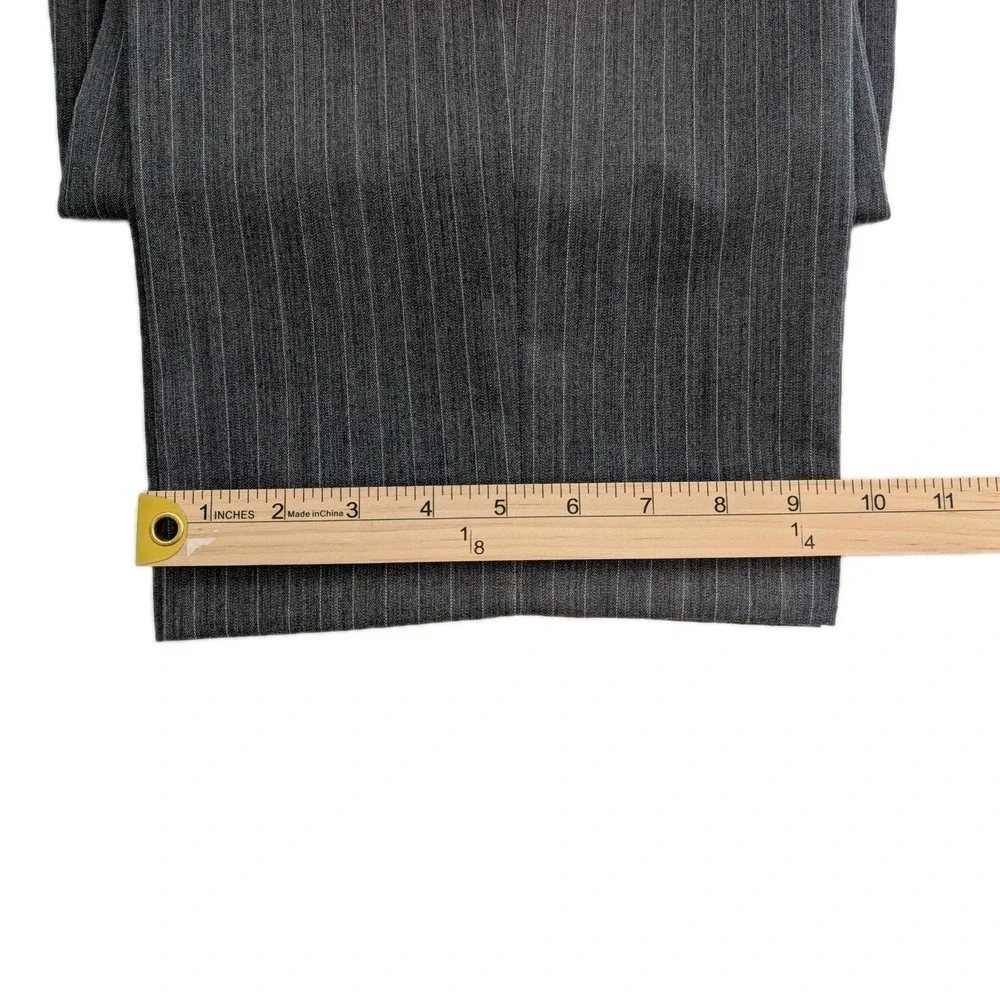 vtg Hart Schaffner Marx 44L 37x30 Suit Grey Pinstripe Union Made USA Import Wool